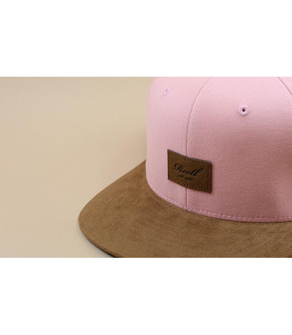 Snapback rosa suede Reell